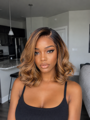 I AM... honey Perruque bob bodywave blond miel glueless