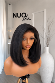 Voluminous kinky bob wig 5x5 glueless